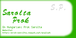 sarolta prok business card